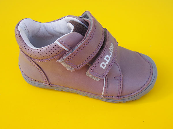 Detské kožené topánky D.D.Step S073 - 42466C violet BAREFOOT