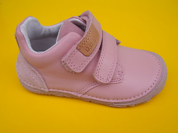 Detské kožené topánky D.D.Step S073 - 51761 pink BAREFOOT